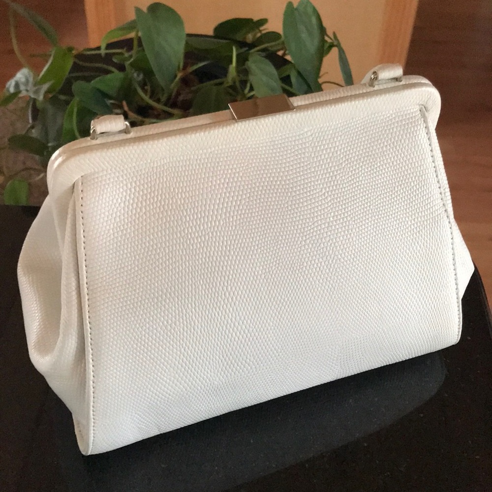 Banana Republic White Leather Handbag